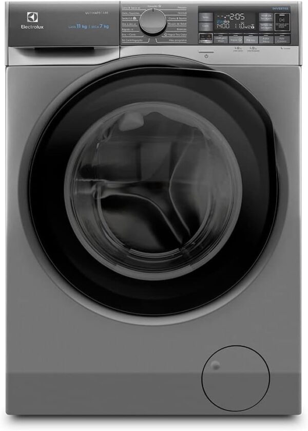 Lava e Seca Electrolux 11Kg Inox Perfect Care Inverter com Água Quente/Vapor (LSW11) - 127V