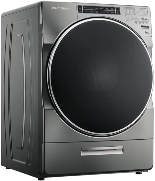 Máquina de Lavar Brastemp 15kg Titanium com Dispenser Auto Dosagem e Função Mais Roupas - BNF15AS 110V