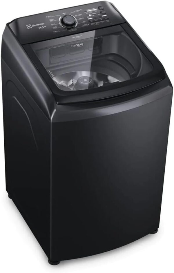 Máquina de Lavar Electrolux 14,5kg Efficient Preta com Cesto Inox, Jet&Clean e Ultra Filter​ (LEP15) - 127V